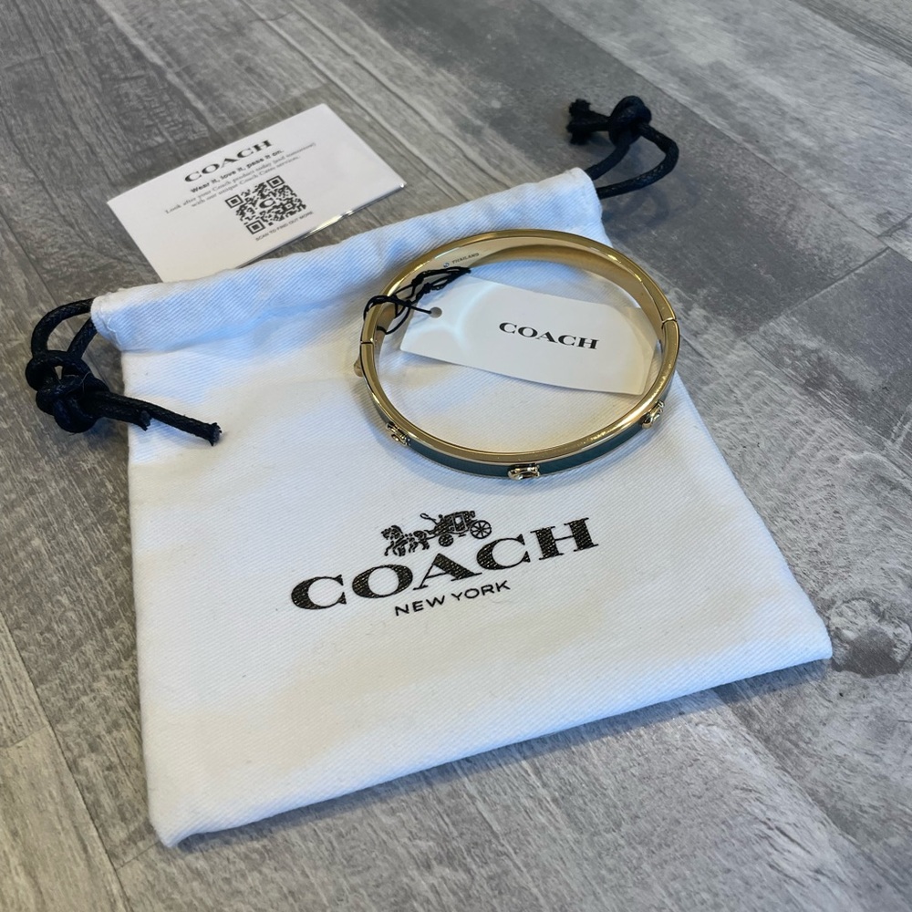 Coach Gold and Green Enamel Bracelet - Picture 4 of 6